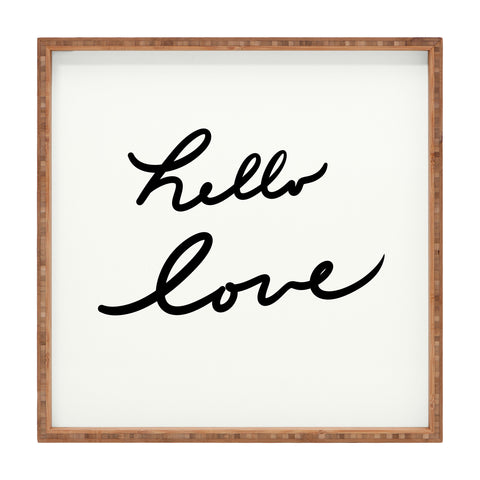 Lisa Argyropoulos Hello Love On White Square Tray
