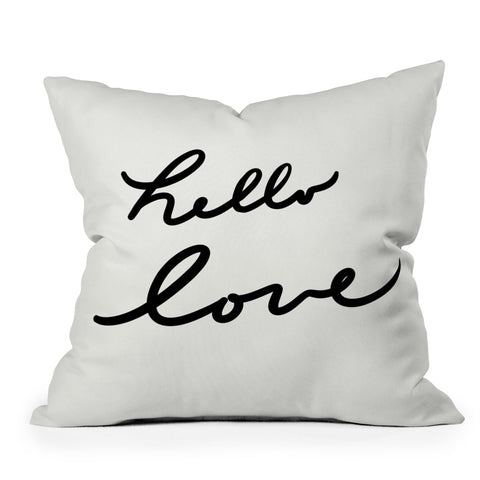 Lisa Argyropoulos Hello Love On White Throw Pillow