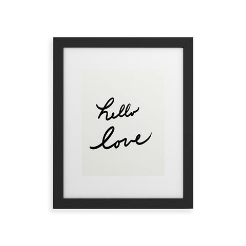 Lisa Argyropoulos Hello Love On White Framed Art Print