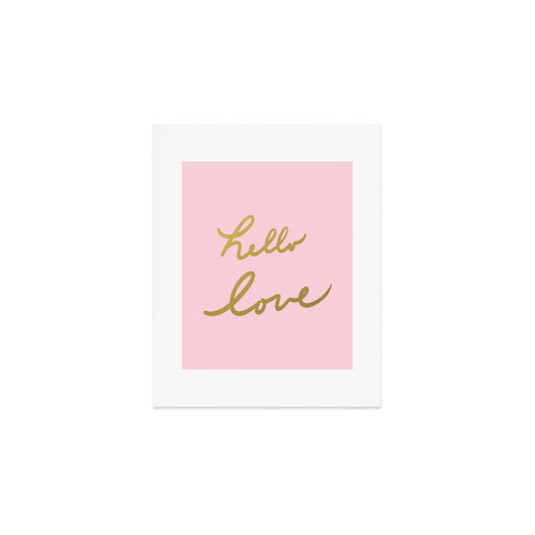 Lisa Argyropoulos hello love pink Art Print