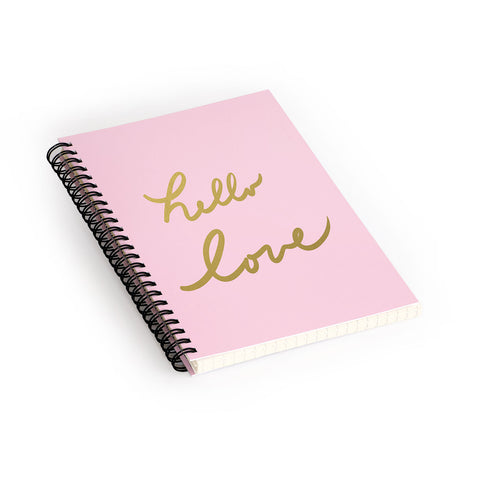 Lisa Argyropoulos hello love pink Spiral Notebook
