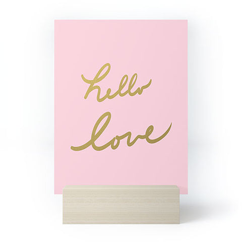 Lisa Argyropoulos hello love pink Mini Art Print