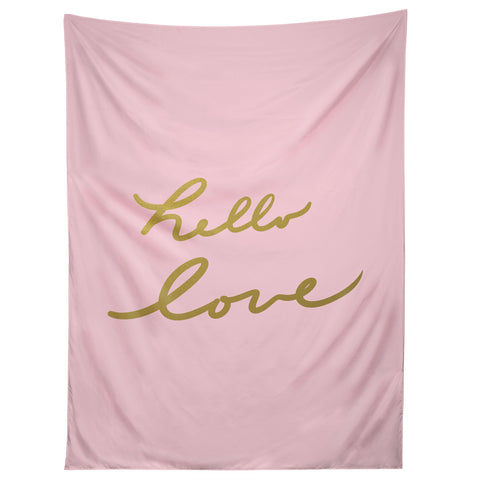 Lisa Argyropoulos hello love pink Tapestry