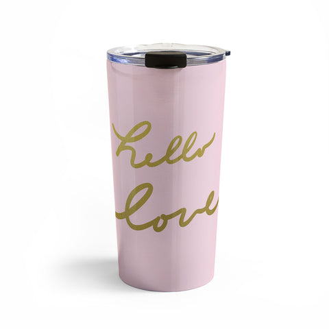 Lisa Argyropoulos hello love pink Travel Mug