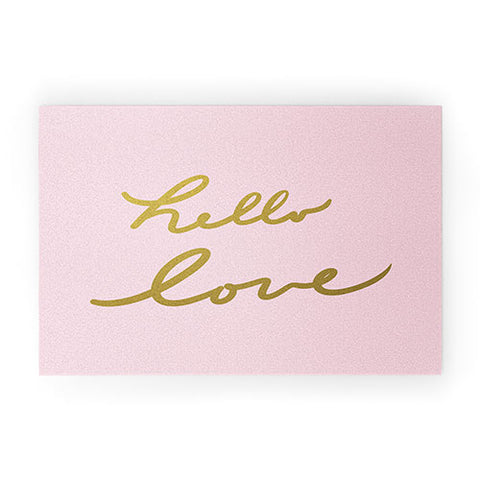 Lisa Argyropoulos hello love pink Welcome Mat