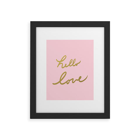 Lisa Argyropoulos hello love pink Framed Art Print