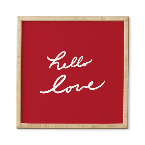 Lisa Argyropoulos hello love red Framed Wall Art