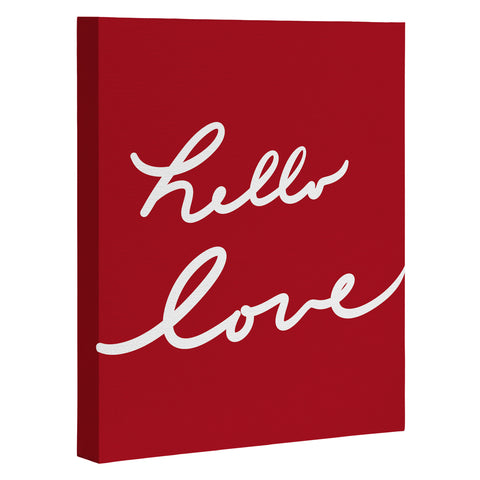 Lisa Argyropoulos hello love red Art Canvas