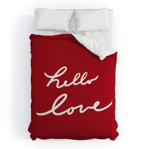 Lisa Argyropoulos hello love red Comforter
