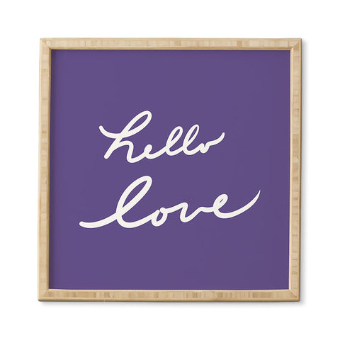 Lisa Argyropoulos Hello Love Violet Framed Wall Art