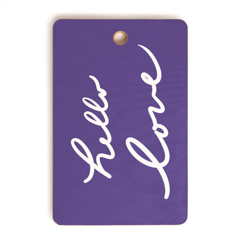 Lisa Argyropoulos Hello Love Violet Cutting Board Rectangle