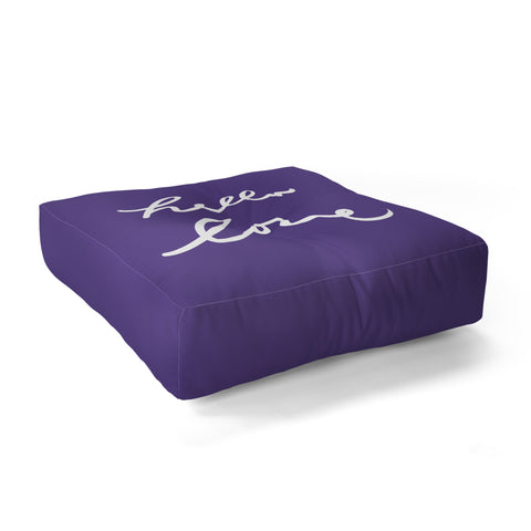 Lisa Argyropoulos Hello Love Violet Floor Pillow Square