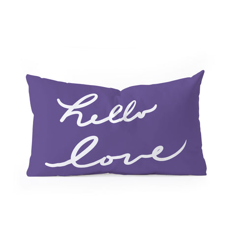 Lisa Argyropoulos Hello Love Violet Oblong Throw Pillow