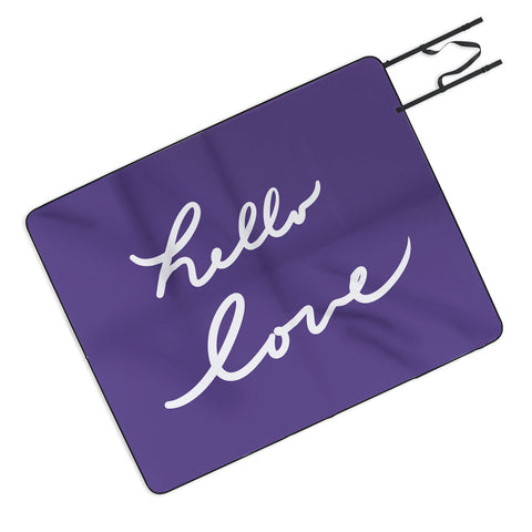 Lisa Argyropoulos Hello Love Violet Picnic Blanket