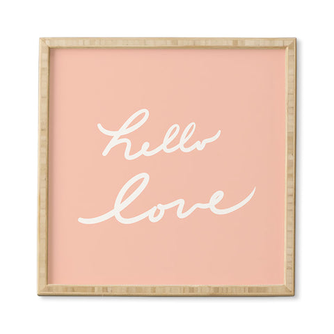 Lisa Argyropoulos Hello Love Warm Blush Framed Wall Art