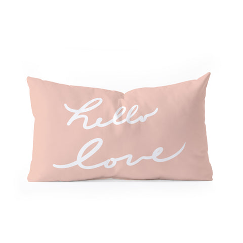 Lisa Argyropoulos Hello Love Warm Blush Oblong Throw Pillow