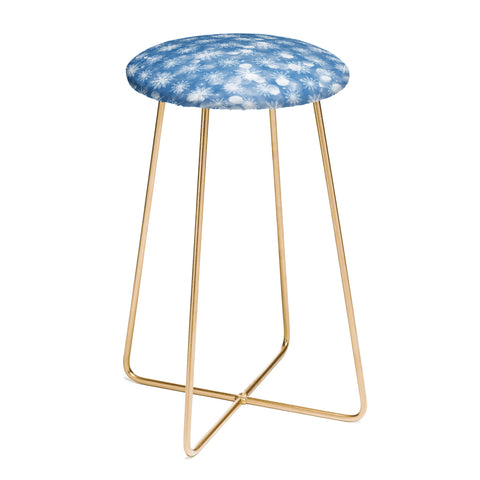 Lisa Argyropoulos Holiday Blue and Flurries Counter Stool