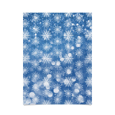 Lisa Argyropoulos Holiday Blue and Flurries Poster