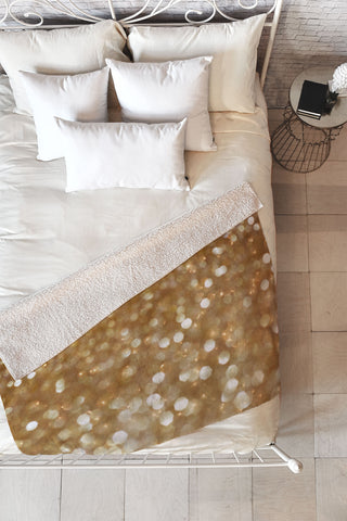 Lisa Argyropoulos Holiday Gold Fleece Throw Blanket