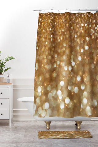 Lisa Argyropoulos Holiday Gold Shower Curtain And Mat