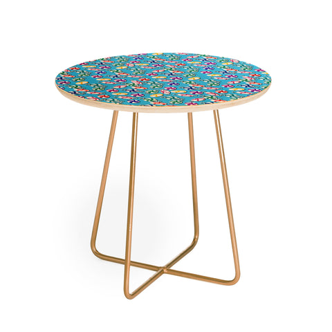 Lisa Argyropoulos Holiday Mints Blue Round Side Table