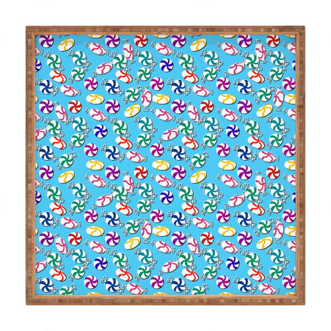 Lisa Argyropoulos Holiday Mints Blue Square Tray
