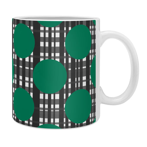 Lisa Argyropoulos Holiday Plaid and Dots Green Coffee Mug