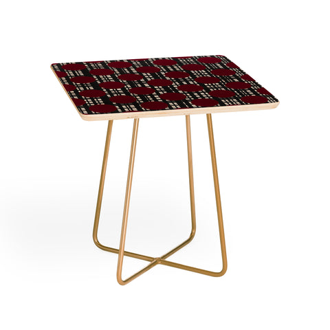 Lisa Argyropoulos Holiday Plaid and Dots Red Side Table