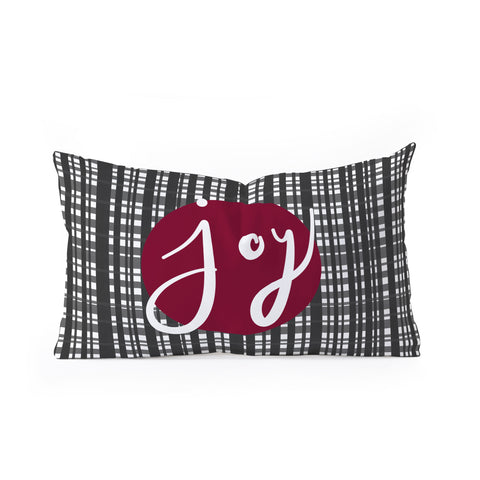 Lisa Argyropoulos Holiday Plaid Modern Joy Oblong Throw Pillow