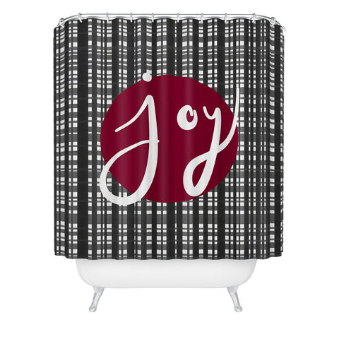 Lisa Argyropoulos Holiday Plaid Modern Joy Shower Curtain