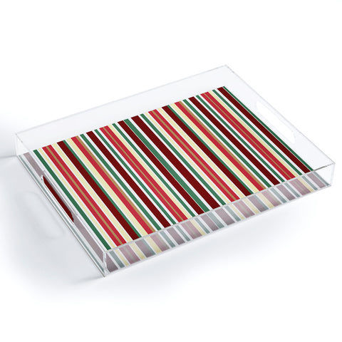 Lisa Argyropoulos Holiday Traditions Stripe Acrylic Tray