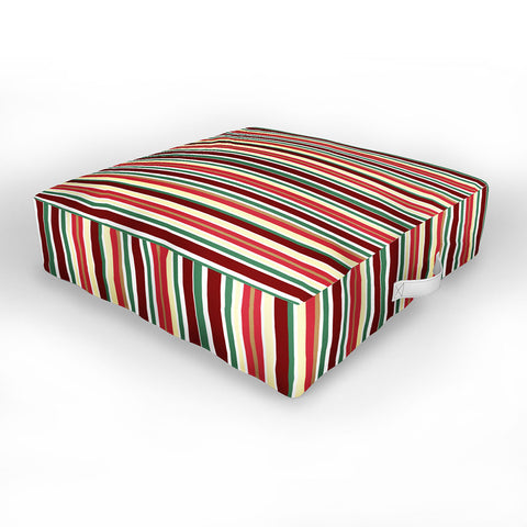 Lisa Argyropoulos Holiday Traditions Stripe Outdoor Floor Cushion