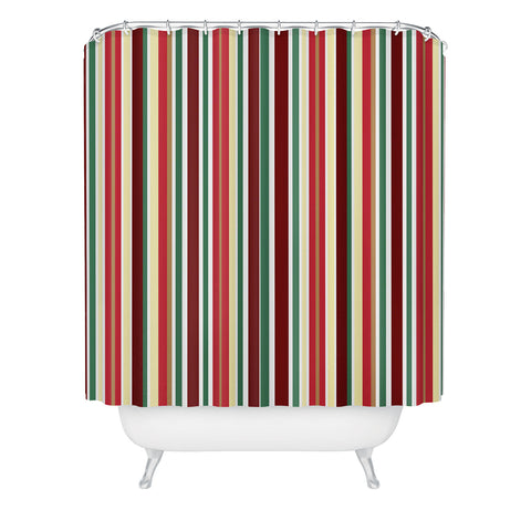 Lisa Argyropoulos Holiday Traditions Stripe Shower Curtain