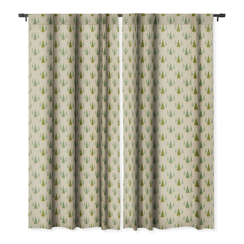 Lisa Argyropoulos Holiday Trees Neutral Blackout Window Curtain