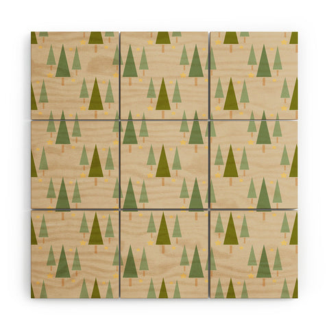 Lisa Argyropoulos Holiday Trees Neutral Wood Wall Mural