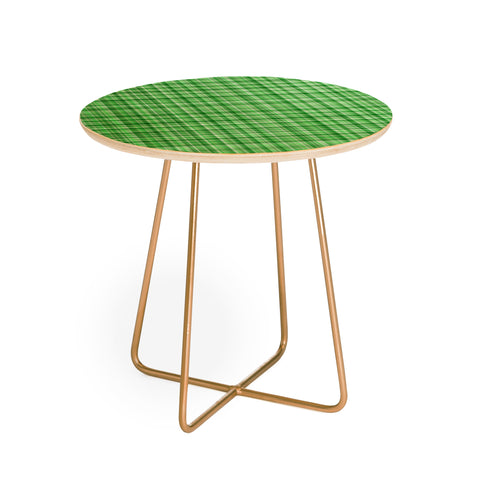 Lisa Argyropoulos Holly Green Plaid Round Side Table