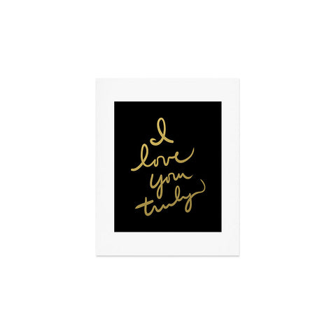 Lisa Argyropoulos I Love You Truly in Black Art Print