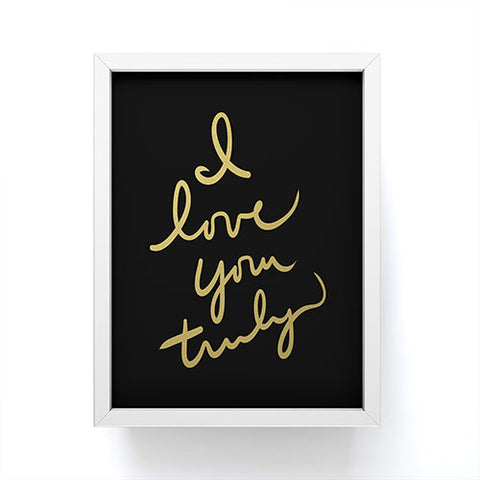 Lisa Argyropoulos I Love You Truly in Black Framed Mini Art Print