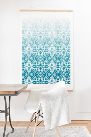 Lisa Argyropoulos Intricate Ombre Blue Art Print And Hanger