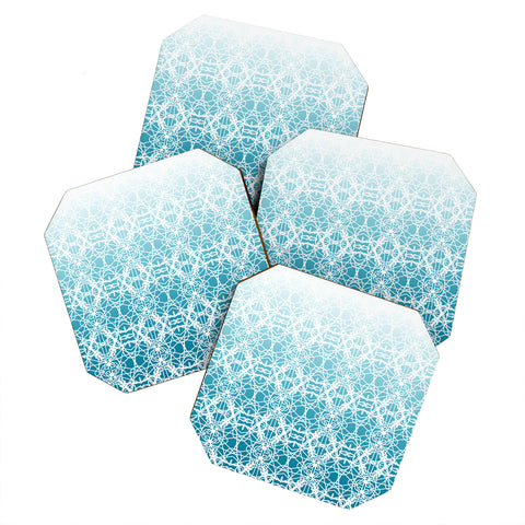 Lisa Argyropoulos Intricate Ombre Blue Coaster Set
