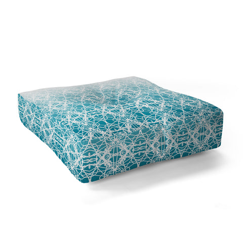 Lisa Argyropoulos Intricate Ombre Blue Floor Pillow Square