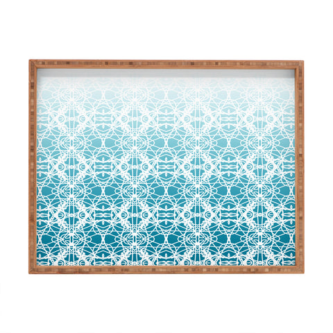 Lisa Argyropoulos Intricate Ombre Blue Rectangular Tray