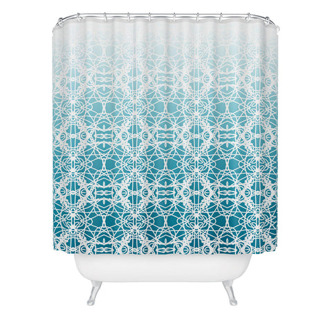 Lisa Argyropoulos Intricate Ombre Blue Shower Curtain
