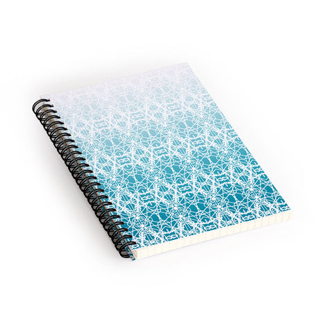Lisa Argyropoulos Intricate Ombre Blue Spiral Notebook