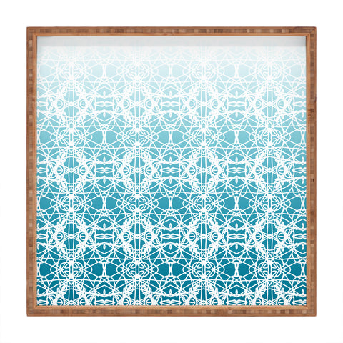 Lisa Argyropoulos Intricate Ombre Blue Square Tray