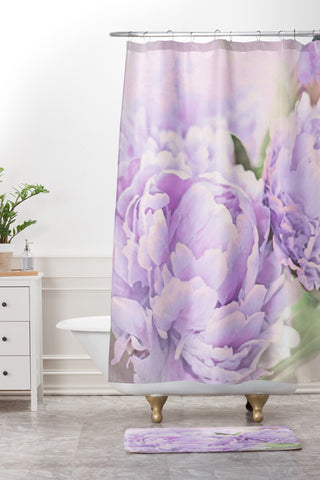 Lisa Argyropoulos Lavender Peonies Shower Curtain And Mat