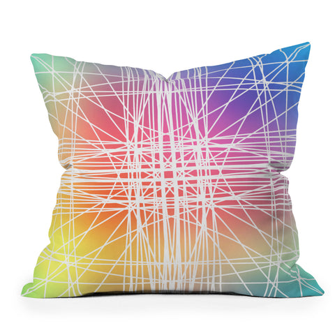 Lisa Argyropoulos Linear Colorburst Throw Pillow