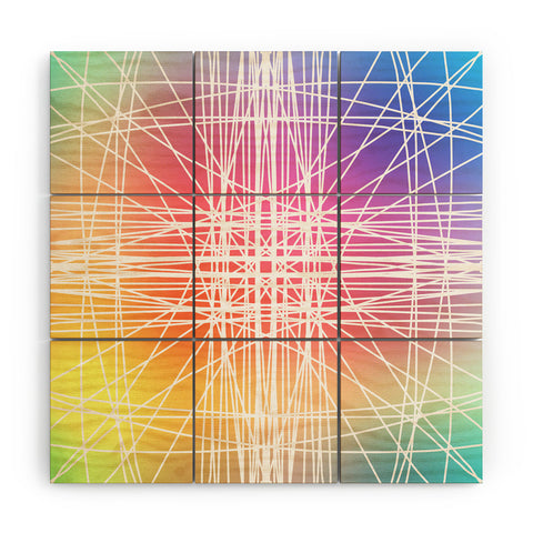 Lisa Argyropoulos Linear Colorburst Wood Wall Mural