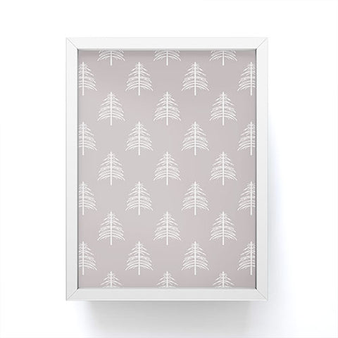 Lisa Argyropoulos Linear Trees Neutral Framed Mini Art Print