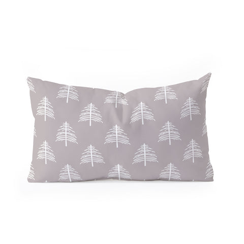Lisa Argyropoulos Linear Trees Neutral Oblong Throw Pillow